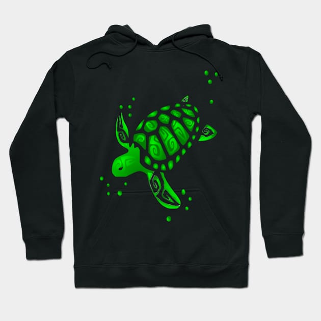 HONU (Green) Hoodie by Nesian TAHITI